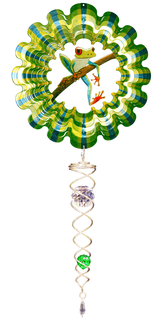 VIVID SMALL SET FROG w/SMALL CRYSTAL TWISTER