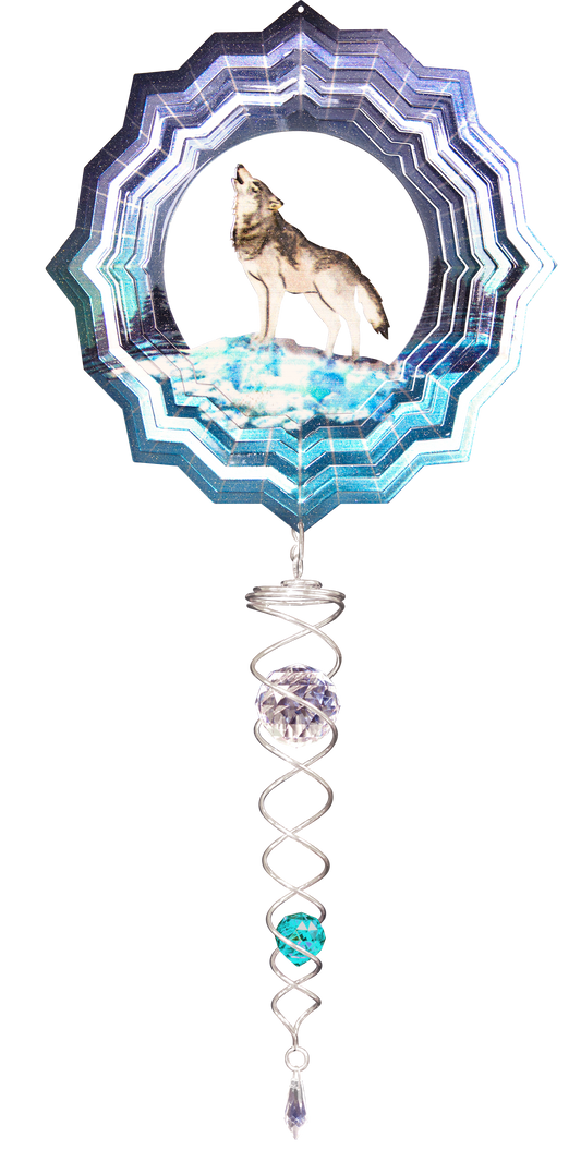 VIVID SMALL SET WOLF w/SMALL CRYSTAL TWISTER