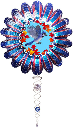 Small Set Animated Blue Jays with Crystal Twister