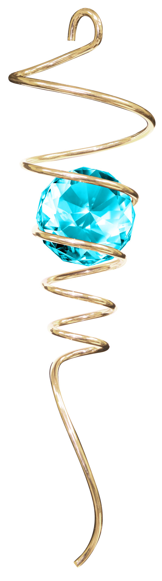 10" SPIRAL TAILS COPPER/AQUA CRYSTAL