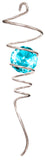 10" SPIRAL TAILS SILVER/AQUA CRYSTAL LARGE