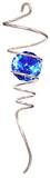 10" SPIRAL TAILS SILVER/BLUE CRYSTAL BALL LARGE