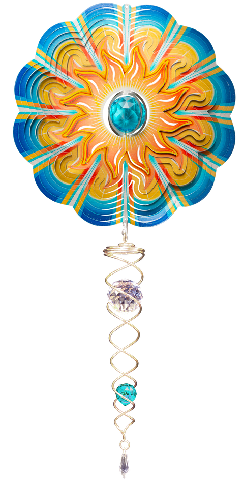 DELUXE SMALL BLUE SUN w/SMALL CRYSTAL TWISTER