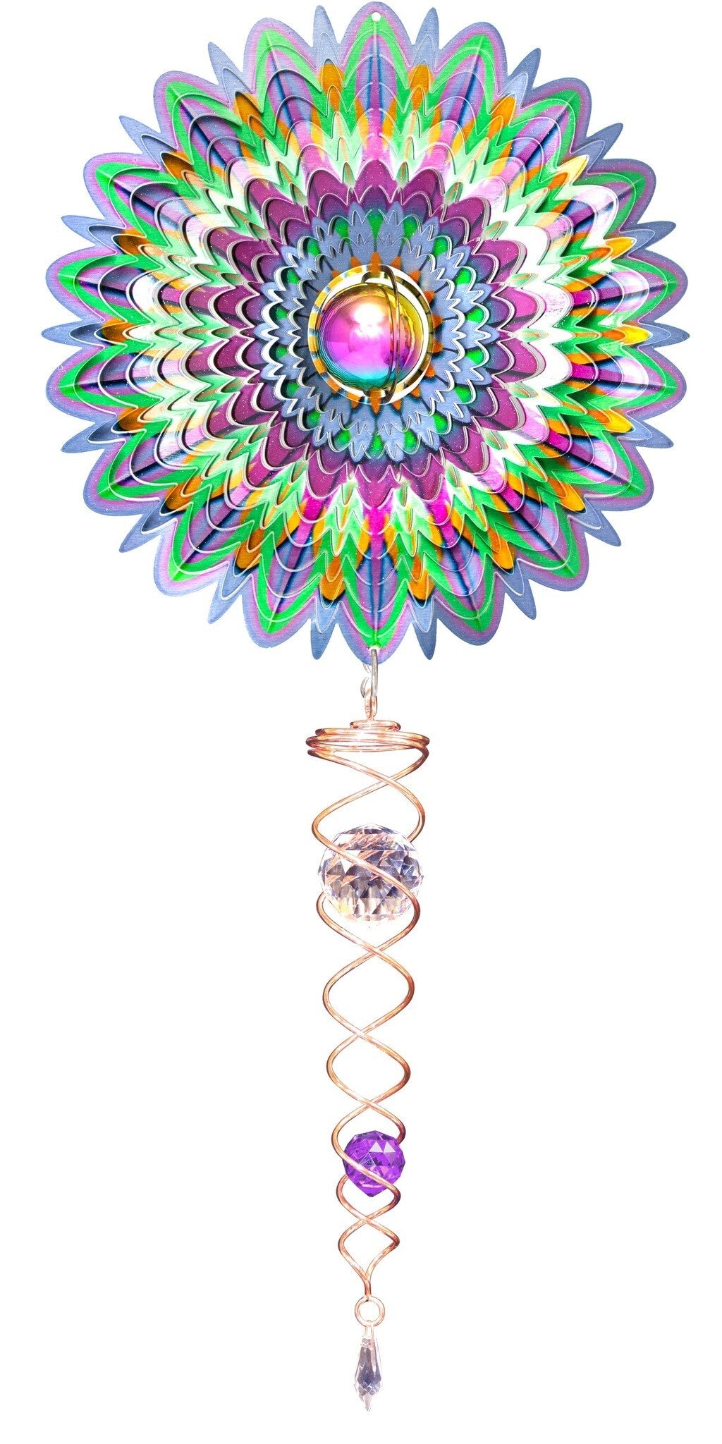 DELUXE SMALL SET COLLECTION GAZING BALL MANDALA w/CRYSTAL TWISTER