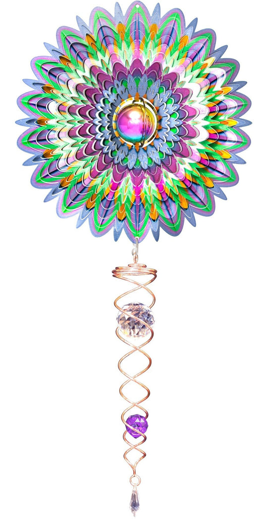 DELUXE SMALL SET COLLECTION GAZING BALL MANDALA w/CRYSTAL TWISTER