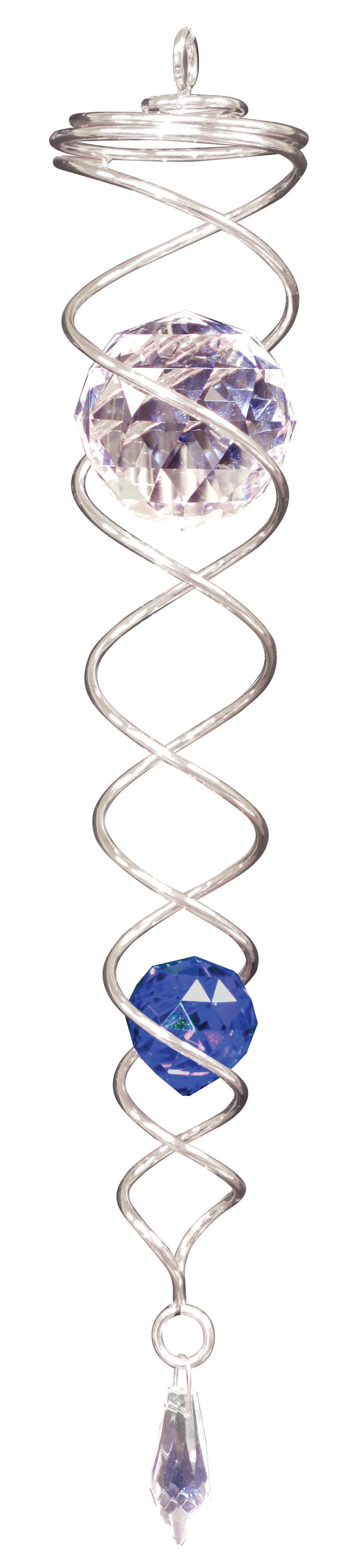 CRYSTAL TWISTER LARGE 13" SILVER/BLUE