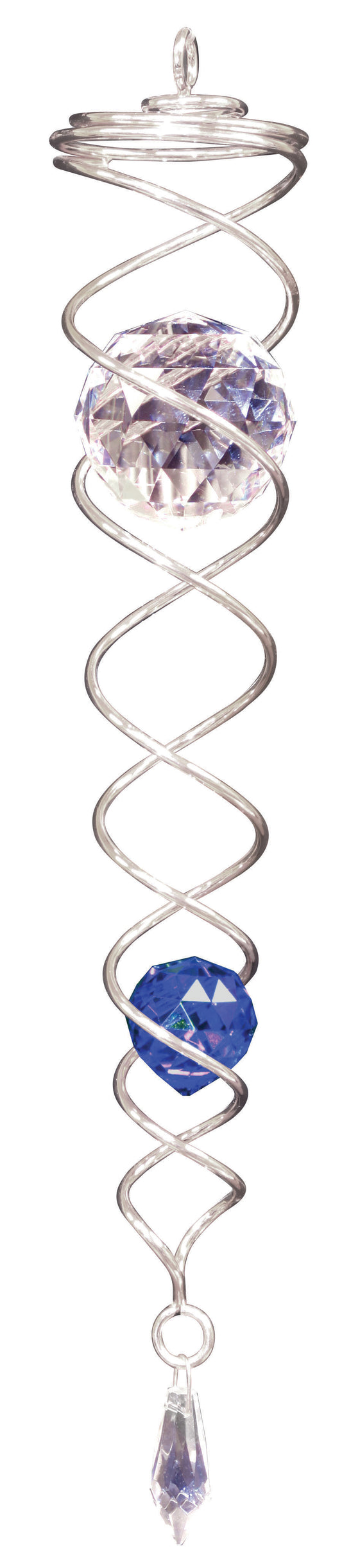 CRYSTAL TWISTER LARGE 13" SILVER/BLUE