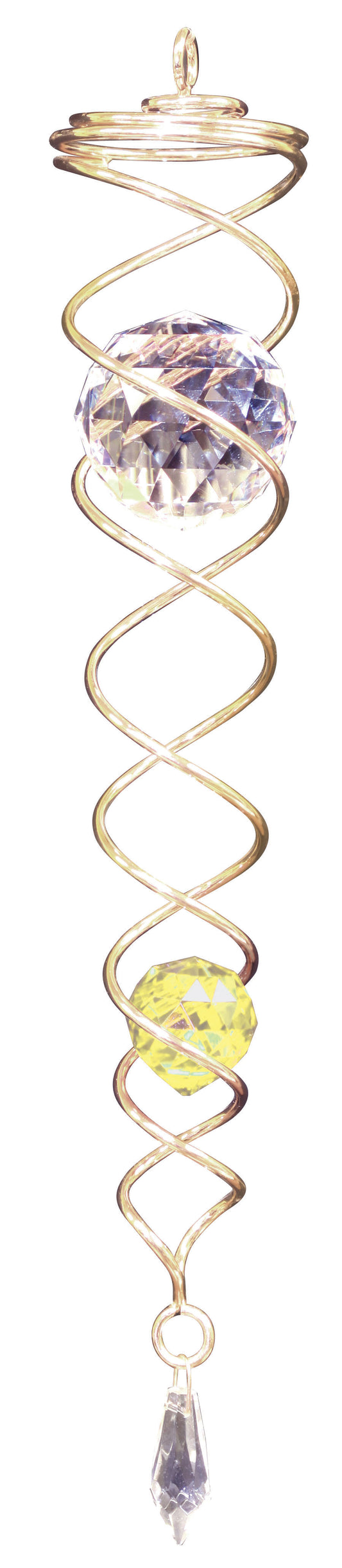 CRYSTAL TWISTER LARGE 13" GOLD/GOLD